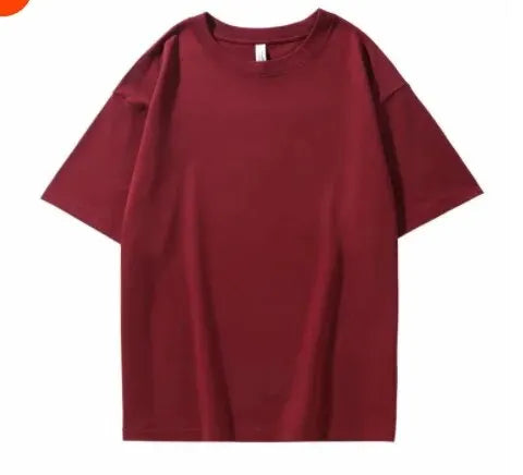 100% Cotton Five Half Sleeve Men's Women Summer T-shirt Loose Short-sleeved Casual Basic Shirt O Neck Solid Color Tops