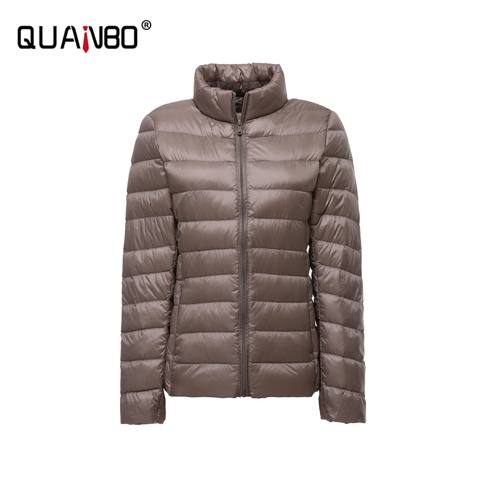 Women Spring Jacket Fashion Short Ultra Lightweight Packable Puffer Coats 15 Colors Female Down Warm Korean Slim Fit Parkas 5XL